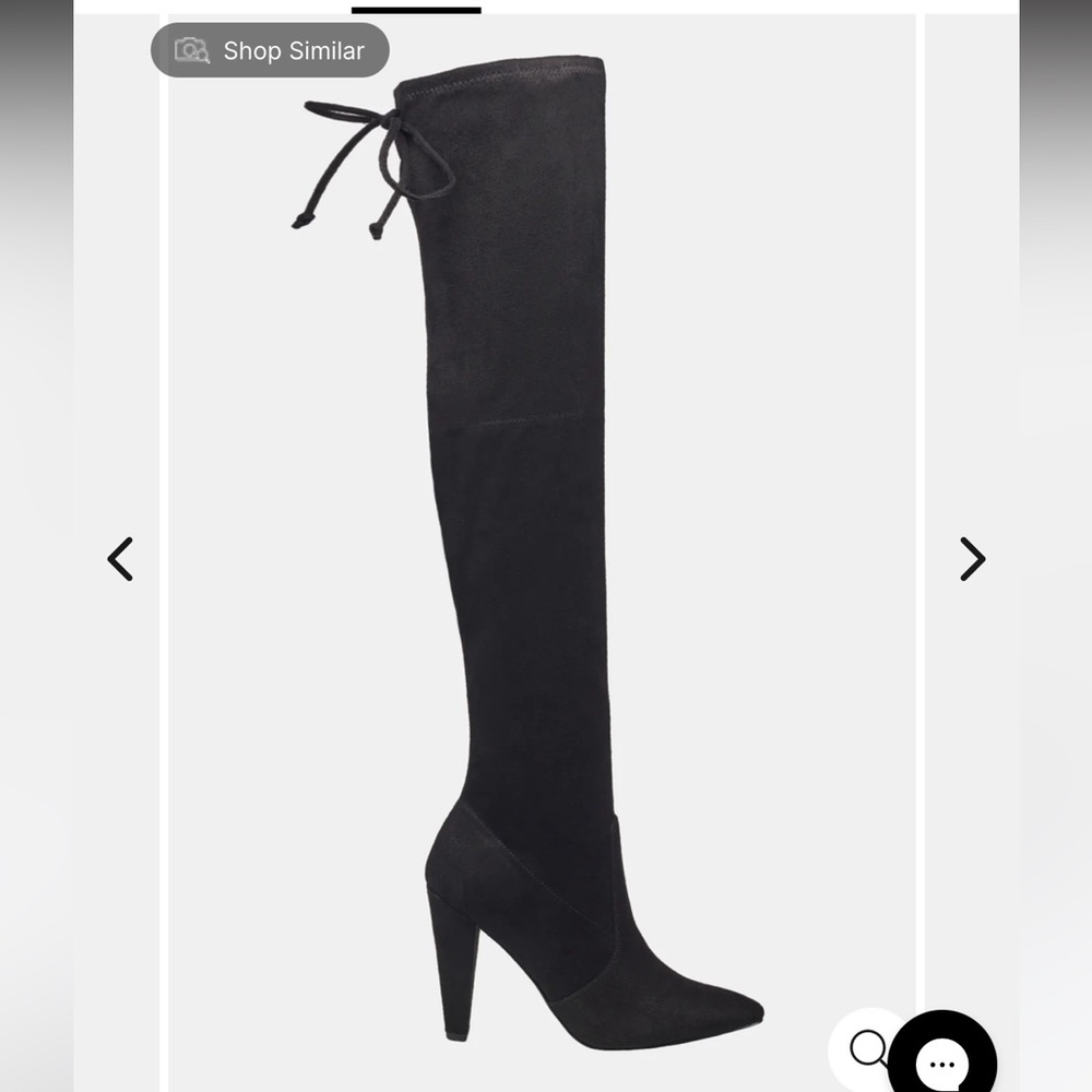 Jordan elastic knee high black suede boots size 8
